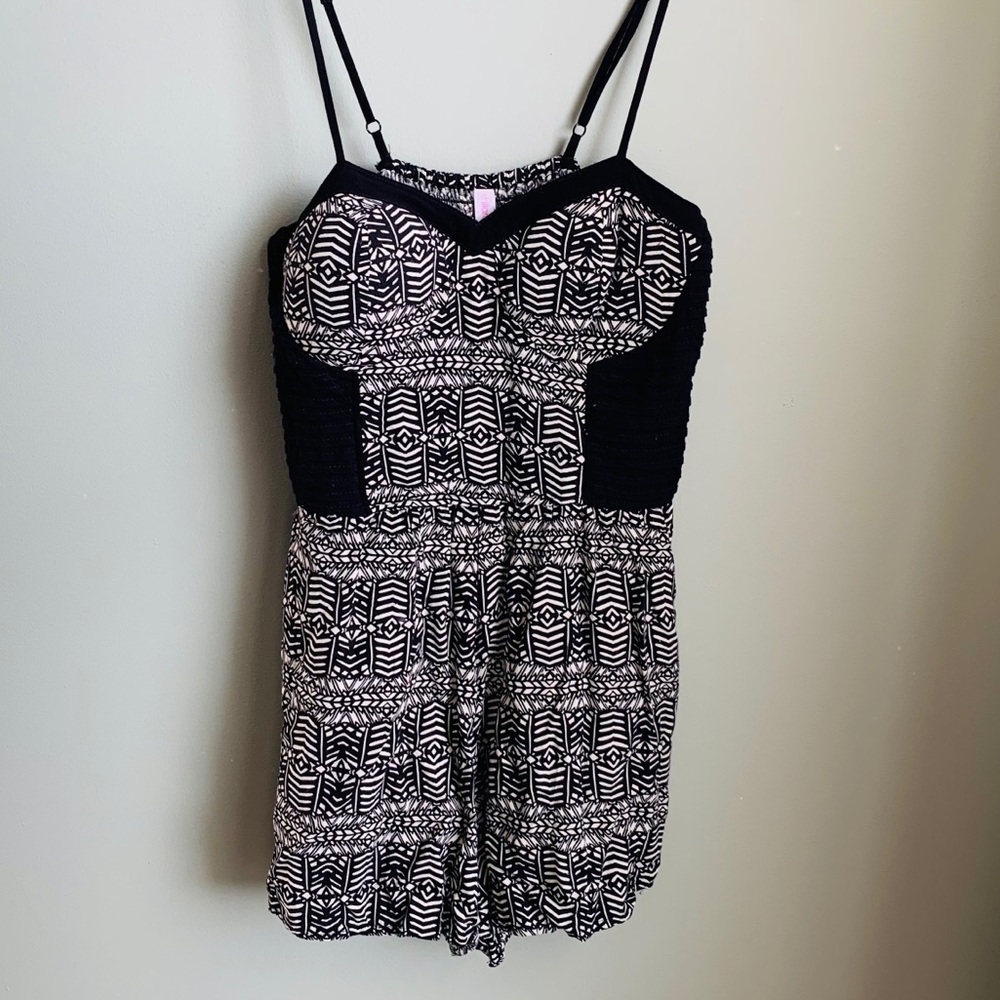 Black & White Pattern Romper